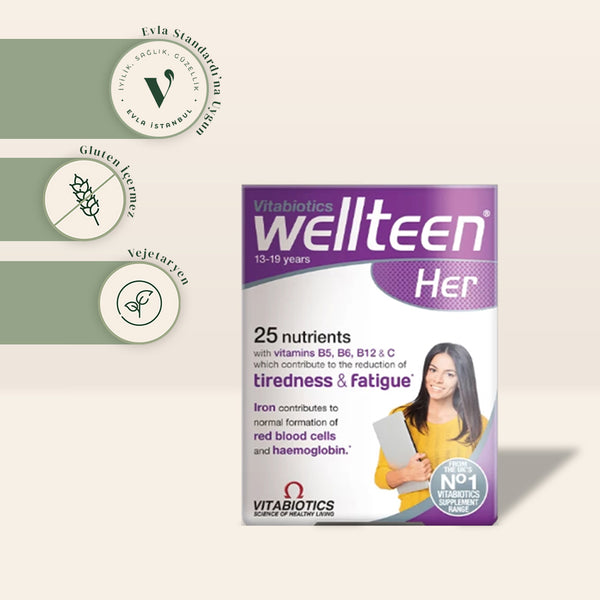 Vitabiotics Wellteen Her (13-19 yaş) Multivitamin Takviye Edici Gıda 30 Tablet