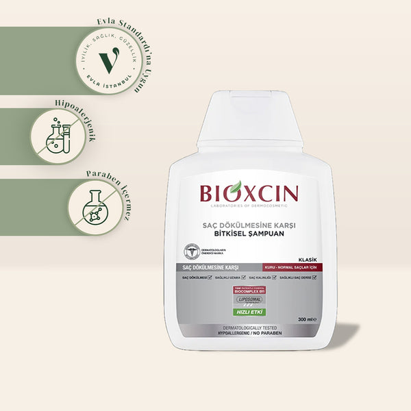 Bioxcin Klasik Kuru ve Normal Saçlar için Şampuan 300 Ml