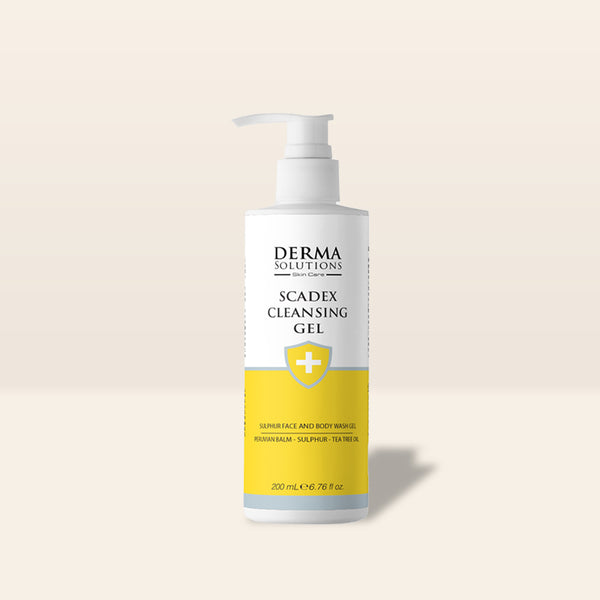 Derma Solutions Scadex Cleansing Gel Sulfur Face and Body Wash Gel 200 ml