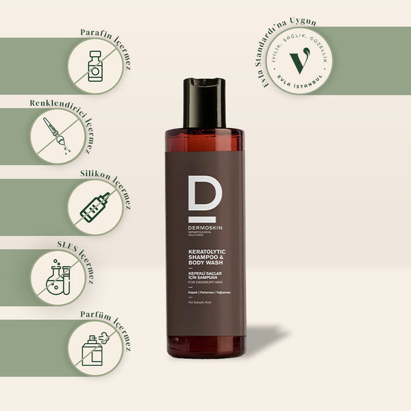 Dermoskin Keratolytic Shampoo &amp; Body Wash - Hair and Body Shampoo 200 ml