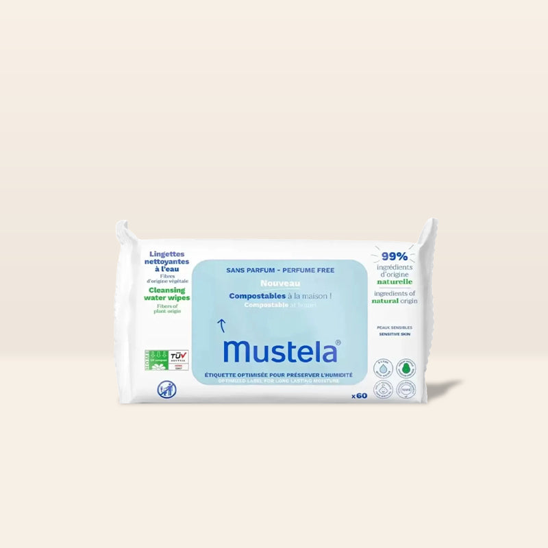 Mustela Kompost Edilebilir Parfümsüz Temizleme Mendili