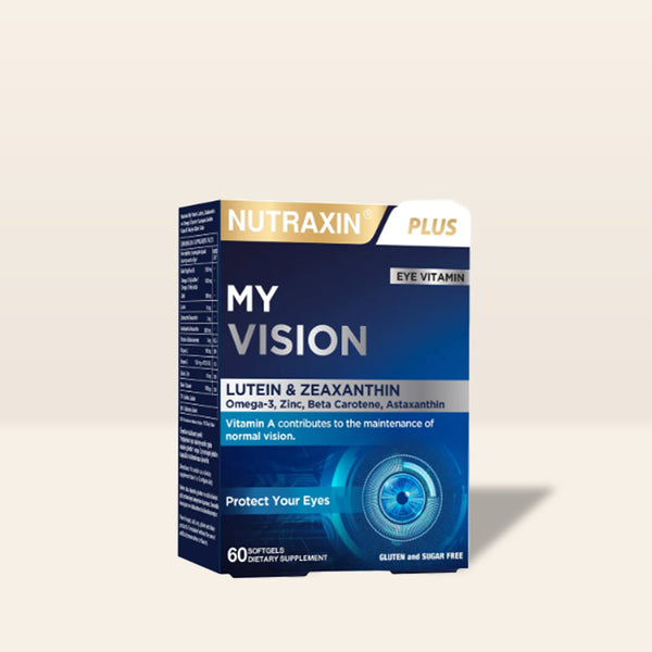 Nutraxin My Vision Food Supplement Containing Lutein and Omega 3 60 Softgels