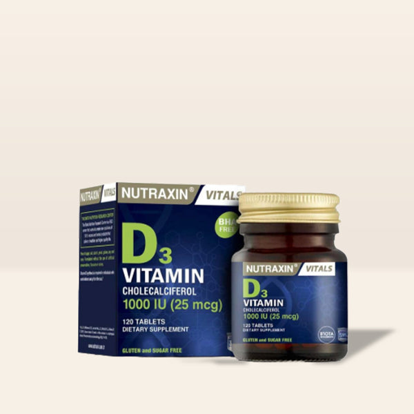 مكمل غذائي Nutraxin Vitamin D3 1000 IU 120 قرصًا