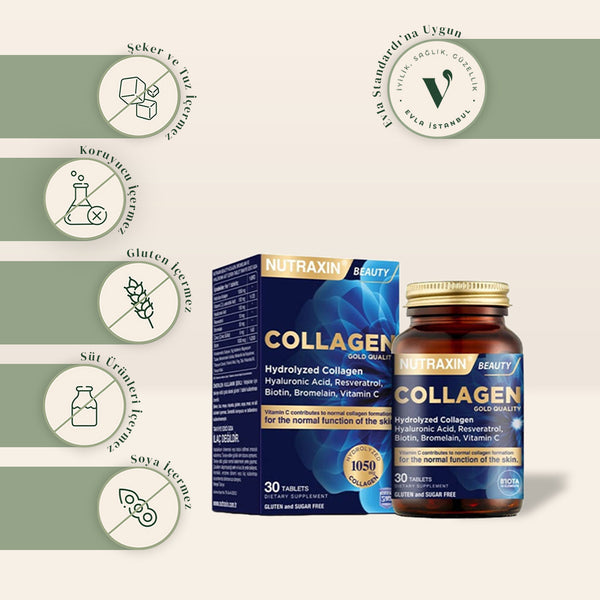 Nutraxin Collagen Hydrolyzed Collagen 30 Tablets