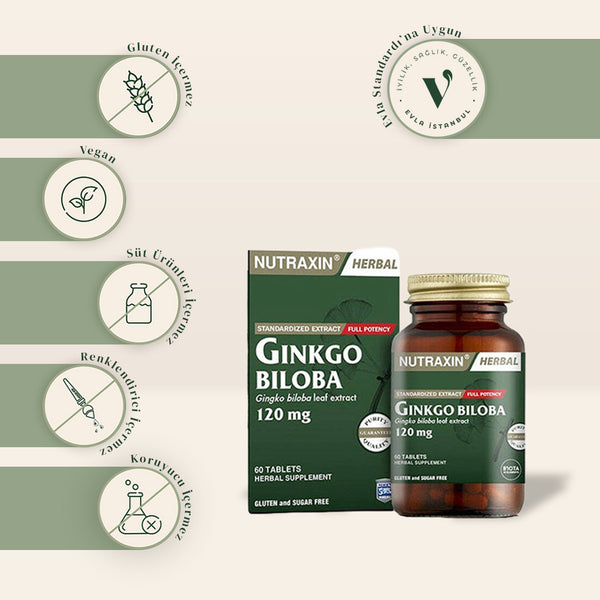 Nutraxin Ginkgo biloba 120 mg 60 Tablet