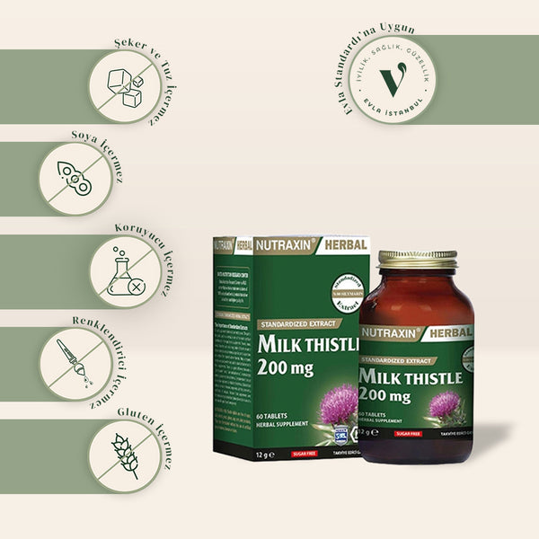 Nutraxin Milk Thistle 200 Mg 60 Tablets