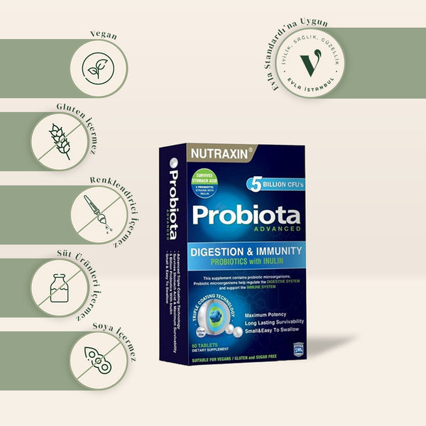 Nutraxin Probiota 60 Tablet Takviye Edici Gıda