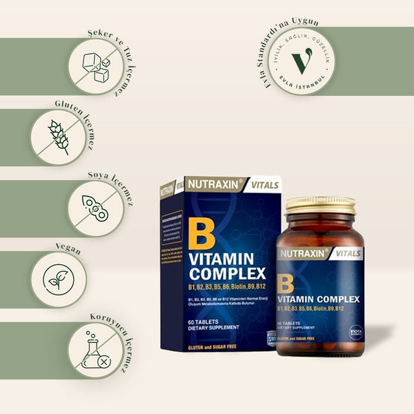 Nutraxin Vitamin B Complex 60 Herbal Capsules