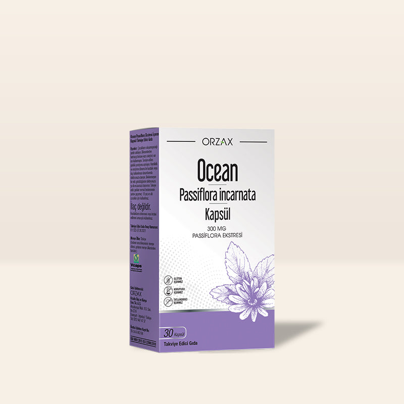 Orzax Ocean Passiflora incarnata Ekstresi İçeren Takviye Edici Gıda 30 Kapsül