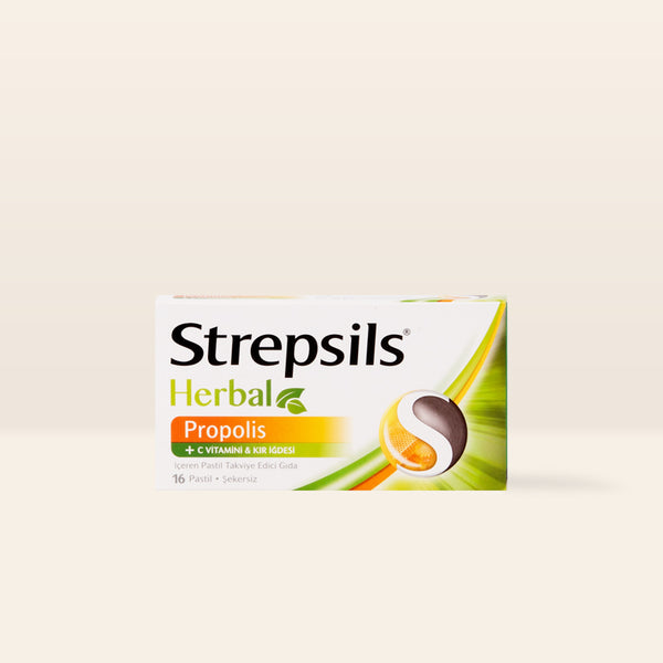 Strepsils Herbal Propolis Şekersiz Pastil