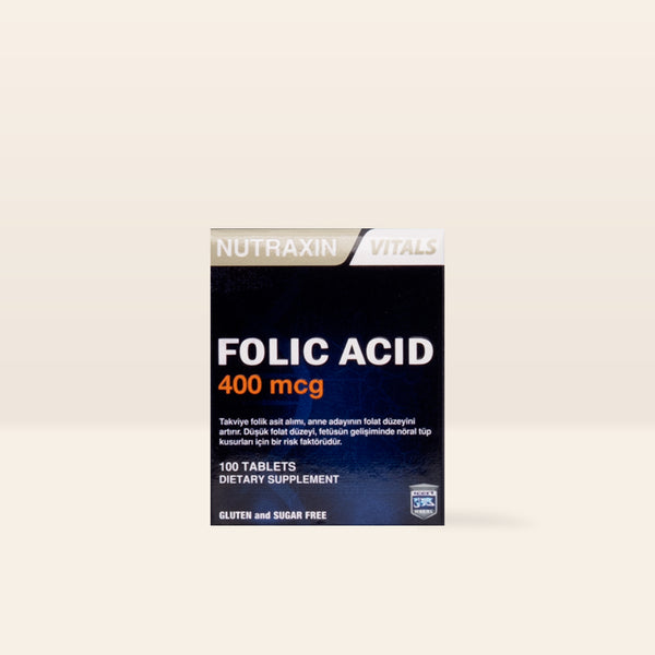 NUTRAXIN Folic Acid 400 Mcg 100 Tablet